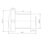 5MP 2.5mm M12 Fisheye Lens | Max ø8.0mm Automotive Lens