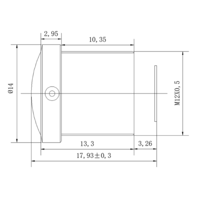 5MP 2.6mm M12 Fisheye Lens | 177° Security & Automotive Lens