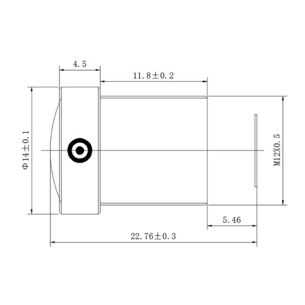 5MP 2.8mm M12 Fisheye Lens | 170° Automotive & CCTV Lens