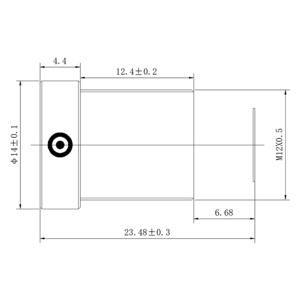 5MP 6mm M12 Fixed Focal Lens | 1/2.5" CCTV Lens