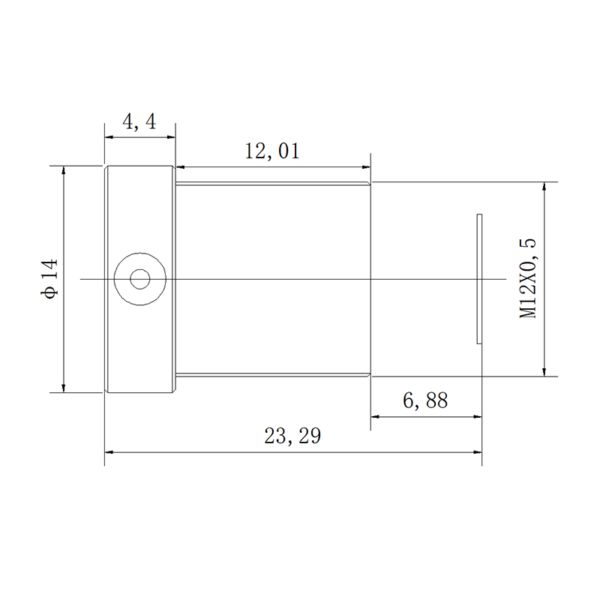5MP 8mm M12 Low Distortion Lens | 1/2.5" CCTV Lens