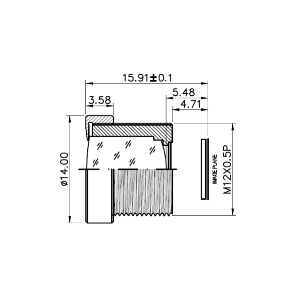 3.7mm M12 Wide Angle Lens | 1/2.7" 120° Automotive Lens