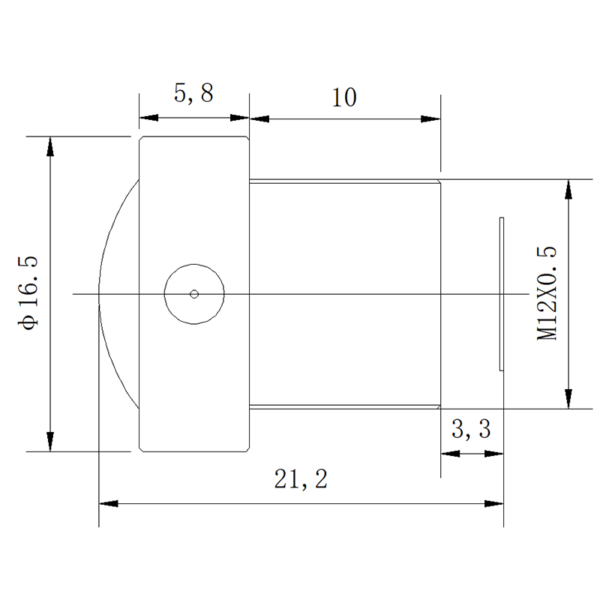 2.0mm M12 Wide Angle Lens | 1/3.2" Automotive 152° Lens