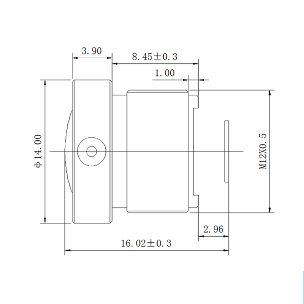 8MP 2.0mm M12 Wide Angle Lens | 1/3.2" 152° Automotive Lens