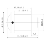 8MP 2.1mm M12 Lens | 1/2.8" F1.6 Ultra Wide Angle 4K Lens