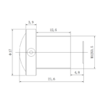 5MP 2.5mm M12 Wide Angle Lens | 1/2.5" Automotive Board Lens
