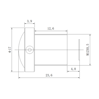 5MP 2.5mm M12 Wide Angle Lens | 1/2.5" Automotive Board Lens