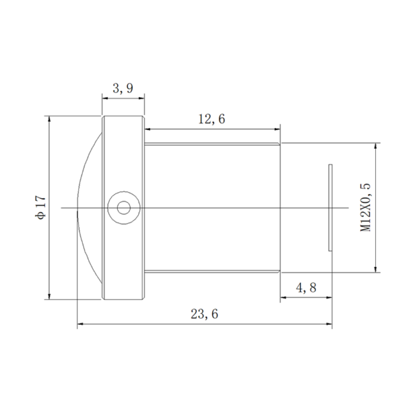 5MP 2.5mm M12 Wide Angle Lens | 1/2.5" Automotive Board Lens