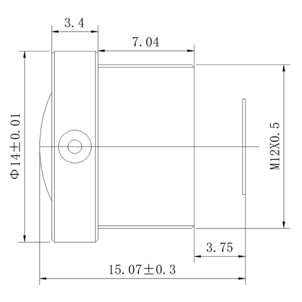 8MP 2.5mm M12 Wide Angle Lens | 1/2.7" Automotive CCTV Lens